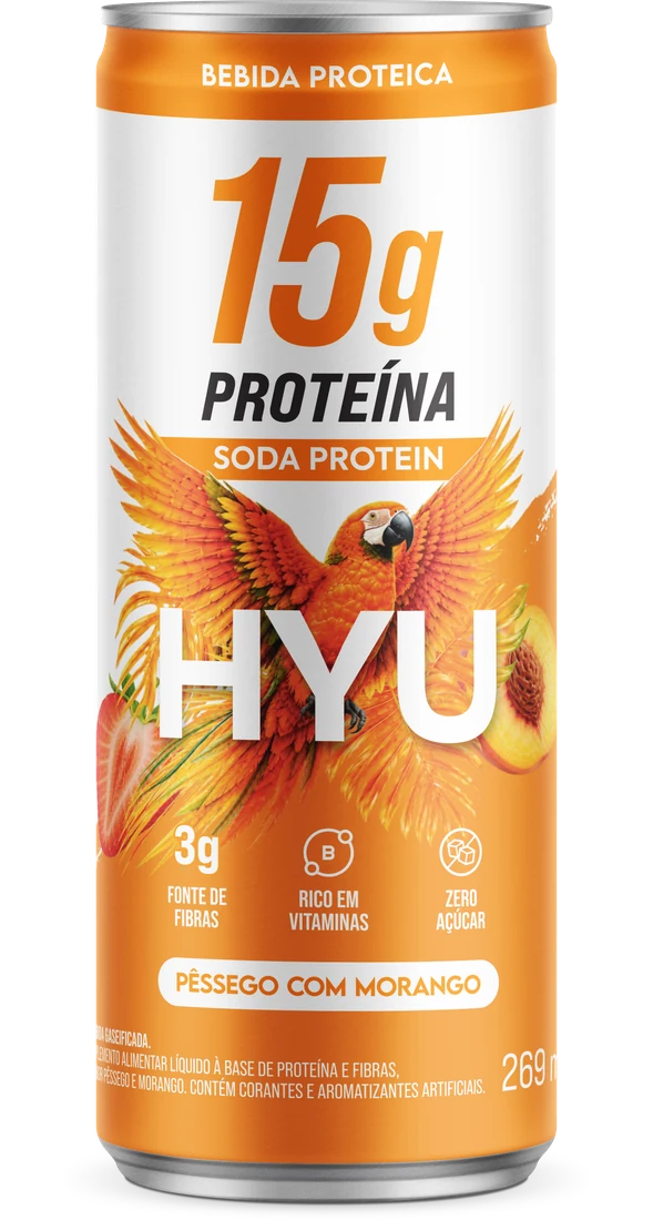 HYU Soda Protein Pêssego com Morango